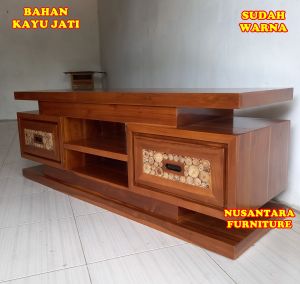 Meja TV Minimalis Retro Harga Termurah Rak TV Kayu Jati