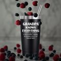 SpenMeta Grandpa Gifts - Gift for Grandpa from Grandchildren - Christmas, Birthday Present Idea for Grandpa - Grandfather Fathers Day Gift, 20oz Vacuum Insulation Grandpa Tumbler. 