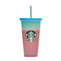 Starbucks Coffee "Confetti" Changing Color Tumbler Transparent Cup. 