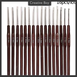 [Creative] Uaifo 16pcs Plastic Handle Crochet Hooks Handle Knitting Needles Set Crochetings
