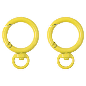 27mm 2-5pcs/bag Alloy Spray Painted Circular Movable Spring Buckle For DIY Keyring Connector Jewelry Supplies