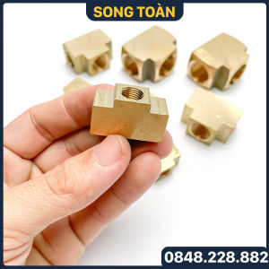 Tê Đồng Thau Tê Ren Trong Đồng Thau Phi 9.6 13 17 21 - Ba Đầu Ren Trong Phay Dày