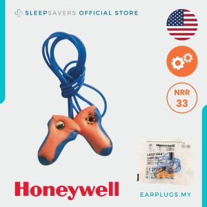 USA Honeywell Howard Leight Laser Trak Corded Earplugs | NRR 33 dB Noise Reduction | Metal Detectable Safety Ear Protection | Work Study Sleeping