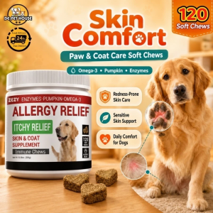 CLEARANCE: Dog & Cat Chew Supplement For All Ages (AllerImmune/Probiotic/Digestive health/Skin&Coat/8 in 1/Mobility)