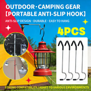 【Stok Lokal】4PCS Anti-Slip Camping Hook Outdoor Lantern Hanger Tent Pole Hook Fit for Camping Lamp Lantern Gear 帐篷灯挂钩