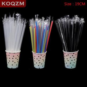 [COD] KOQZM KITCHEN 100Pc Clear Individually Wrapped Drinking Pp Straws Drinks Straws Party Supplies