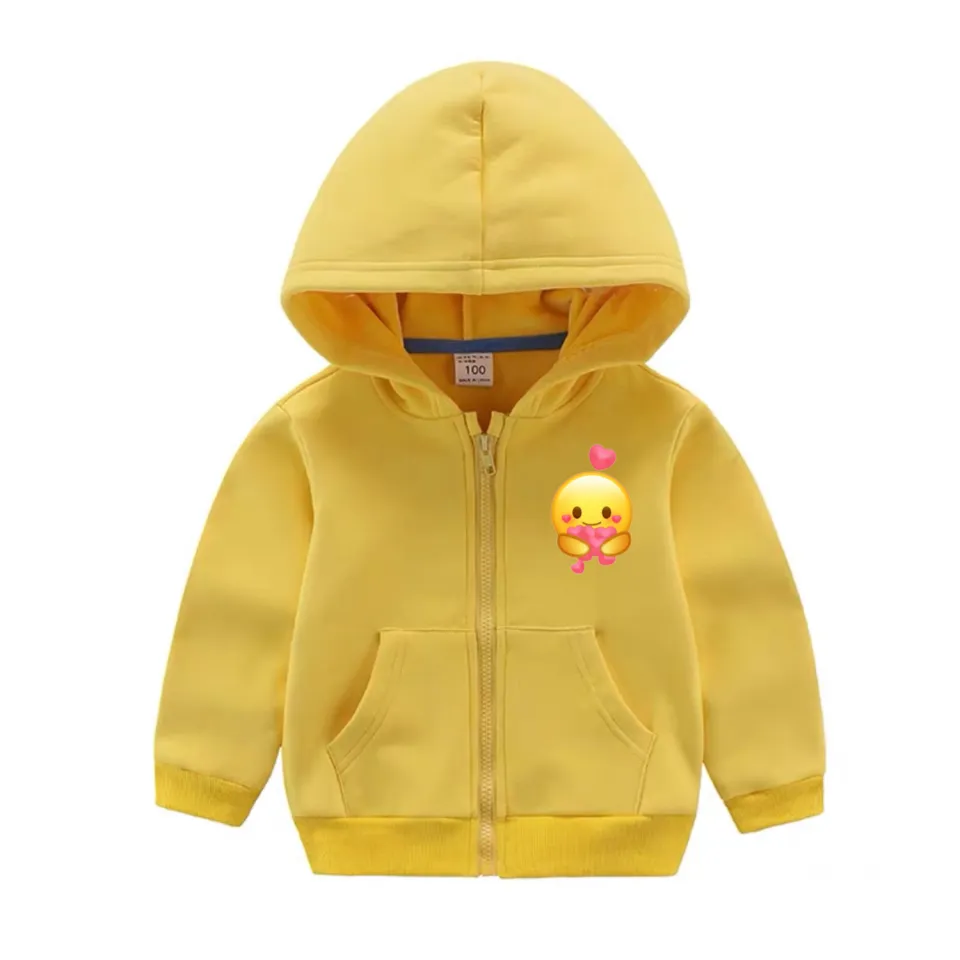 6Colors Casual Thick Hoodie Jacket with Zipper for Kids Boy and