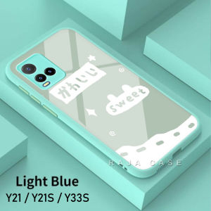 Softcase Glass Kaca GREEN Vivo Y21 Y21S Y33S Y15S  Y12 Y15 Y17 Y91 Y93 Y95 Y20 Y12S Y20S Y30 Y30i Y50 - G02 - Casing Hp  - Pelindung hp   Vivo Y12 Y15 Y17 Y91 Y93 Y95 Y20 Y12S Y20S Y30 Y30i Y50 - Case Handphone