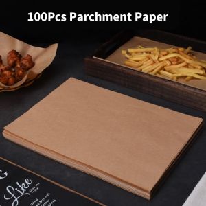 50/100Pcs Parchment Paper for Baking Non-Stick Unbleached Wax Paper Oil Absorption Rectangular Paper