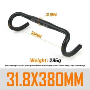 UNO แฮนด์จักรยานโค้งจักรยานแข่งบนท้องถนนเบามาก25.4/31.8มม. 360/380/400/420/440/460มม. 6061อะลูมินัมอัลลอยมือจับก้าน