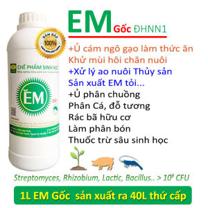 1 lít Chế Phẩm Sinh Học EM Gốc. Men Vi Sinh Chuẩn Của Đại Học Nông Nghiệp 1 Hà Nội. Từ 1 Lít EM Gốc Sản Xuất Ra 40 Lít Thứ Cấp. HSD 2-3 Năm