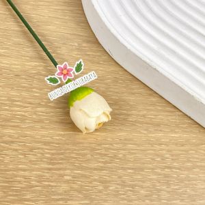 Artificial Flower Mini Rose Bud Bunga Mawar Palsu Buatan Plastik Tangkai Hiasan Dekor Pajangan Rumah