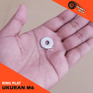 Ring Plat M6 6×17×2mm Untuk Baut 6 mm Silver Harga Paket 5pcs