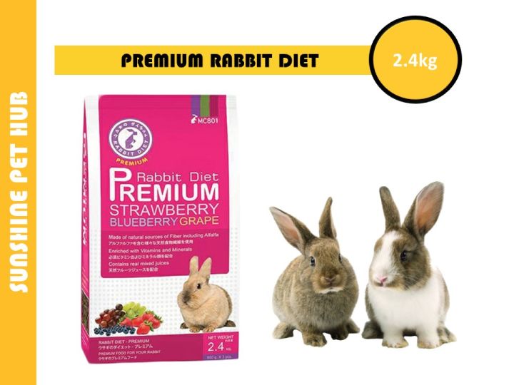 Rabbit Diet Premium Fruit & Berry Formula Rabbit Food [Strawberry
