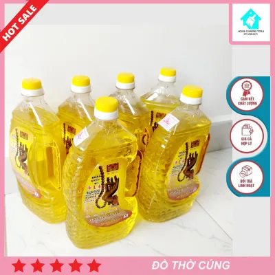 Thùng 6 Chai Dầu Cát Tường Lưu Ly Dung Tích 1 Lít Dung Thắp Đèn Dầu Thờ Cúng Không Mùi Không Khói An Toàn Sức Khỏe