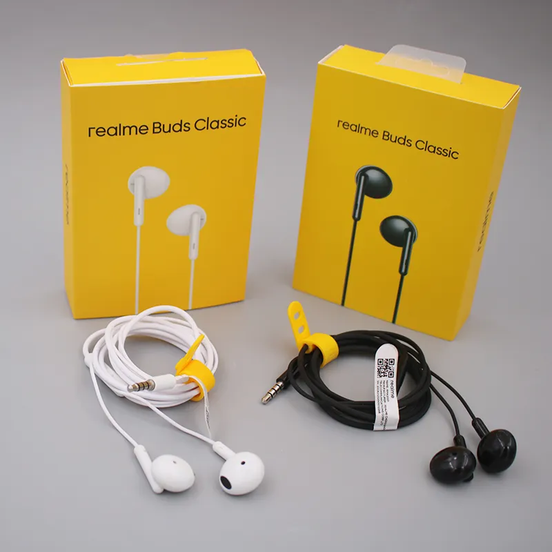 Original Realme Buds Classic Wired Earphone Type C 3.5mm In Ear Headset 14.2mm Audio