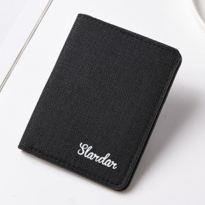 Ultra-Thin Mini Canvas Wallet Simple Small Wallet Female Male Driving License Card Holder Coin Purse