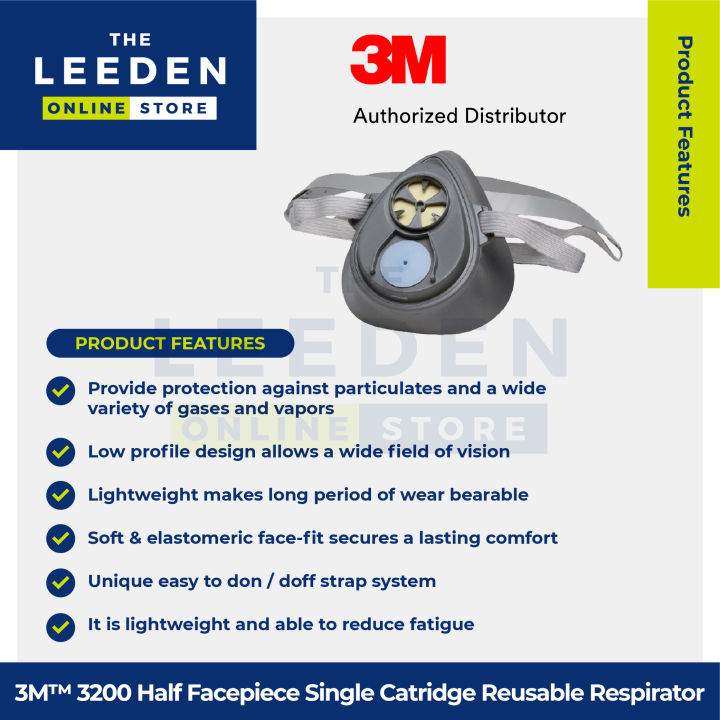 3M%203200%20Half%20Facepiece%20Single%20Catridge%20Reusable%20Respirator%20by%20Leeden%20Online%20Store%20-%20Image%202