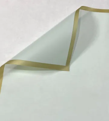 Flower Wrapping Paper List Gold Kertas Buket Bunga Florist List Korea Cellophane Waterproof KB10