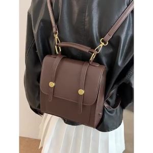 Mini Backpacks for Women Casual Trend Texture Shoulder Bag New Fashion Leather Bags Simple Handbag