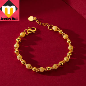 24K Saudi Gold Nasasangla 100% Original Solid sand Beads rosary bracelet for women