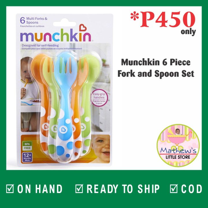 【Hot】 Munchkin 6 Piece Fork and Spoon Set Lazada PH