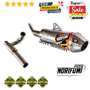 KNALPOT RACING NORIFUMI ROCKET 4 KOMPETISI BORE UP WR 155 R CRF 150 KLX 150 SUPERMOTO fullsystem