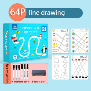 Big Size Tracing Book for 2-6 years Kids Magical Tracing Workbook Preschool Educational Toys for Toddler Erasable Reusable Calligraphy Copy Book Toddler ABC Learning Pen Control Training Alphabet practice math practice Thinking Training Book