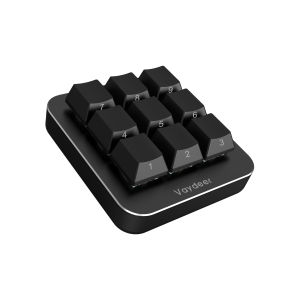 Vaydeer Macro keyboard One Handed Macro Mechanical Keyboard Multifunctional Mechanical Gaming Keypad with 9 Fully Programmable Keys and Adjustable Macro Keypad Compatible with Mac OSWindowsVista