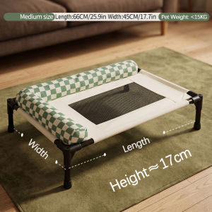 Meilovmao Raised Dog Bed Breathable Mesh Cat Cot Summer Cooling Mattress Anti Slip Lightweight Pet Sofa Tilam Kucing