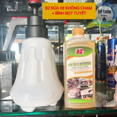 Nước Rửa Xe BZ Xà Bông BZ Không Chạm Đậm Đặc Siêu Bọt an toàn cho da tay - Rửa không chạm với bình bọt tuyết- Cam kết chính hãng