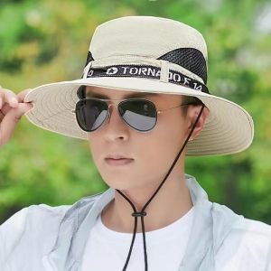 Topi Bucket Hat Tali Pria IMPORT - Topi Visor Pria Musim Panas Perlindungan Matahari / Topi Cowok / Topi Lebar / Topi Anti Matahari / Topi Cewek / Topi Masker TP11