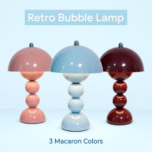 1pc Retro Mushroom Table Lamp Touch Control Aesthetic Bubble Bedside Lamp Dimmable Decor Desk Lamp for Bedroom Home Decor Gift