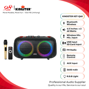 Speaker KST-Q68 Kingster Professional Battery Speaker System with Wireless mic.