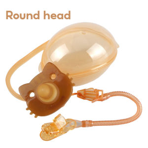 3 In 1 Baby Pacifier Set Anti-drop Chain Nipple Box Silicone Teether Infant Newborn Holder