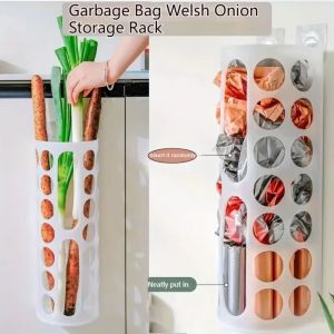MIRELAE Wall-Mounted Garbage Bag Storage Holder Plastic Stackable Garbage Bag Dispenser Creative Reusable Trash Bag Holder Home Organization