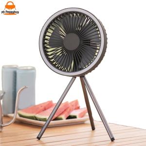 Hanging Camping Ceiling Fan W/ Timer Function for Tents Camp Travel Fishing