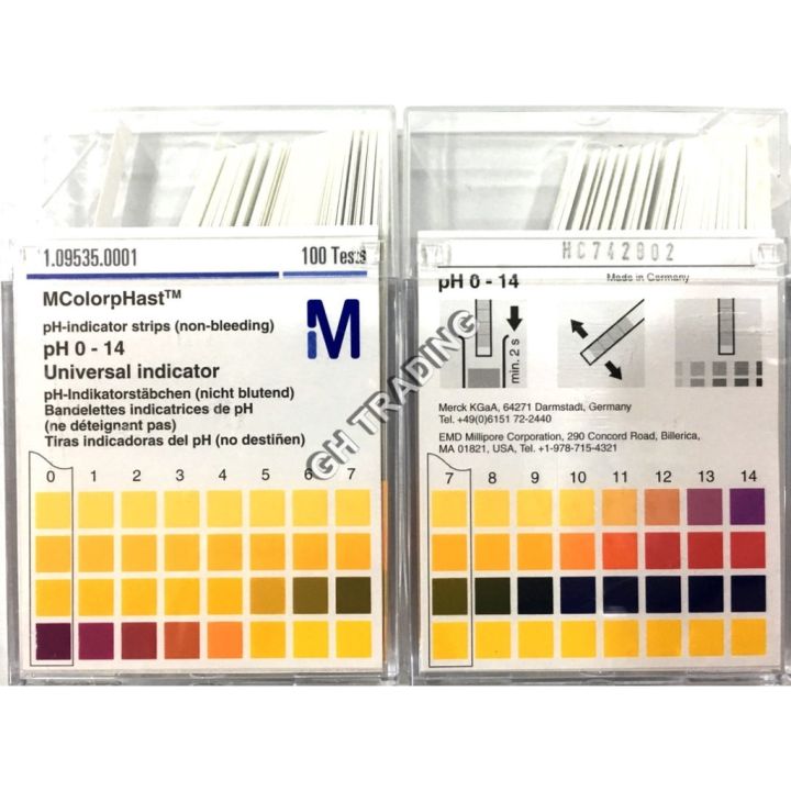 MERCK MQuant pH Paper Strips NonBleeding Universal Indicator Lazada