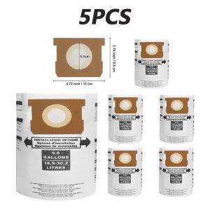 5Pcs Shop Vac Dust Bag Collection Dust Bag Replacement 5 To 8 Gallon Fit Shopvac Vacuum Cleaner