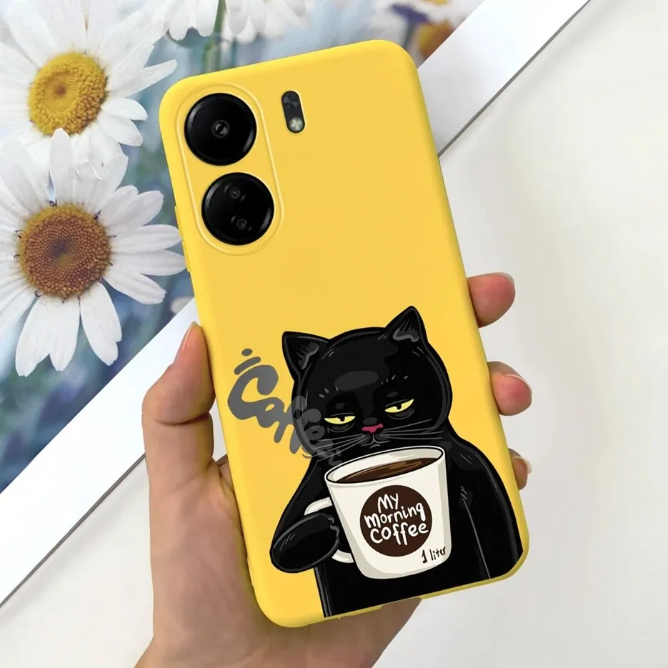 Case For Xiaomi Poco C65 Cover Poco C65 Funda 3D Cartoon Phone Holder Case  For pocophonec65 poco c 65 Cute Cat Silicone Cover - AliExpress