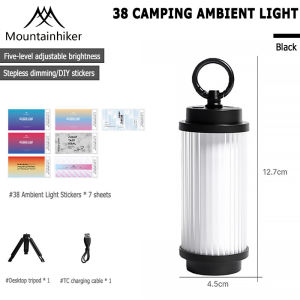 MOUNTAINHIKER 38-inch outdoor camping light adventure light 1800mAh Type-C rechargeable magnetic hanging camping light outdoor tent light