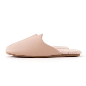 ZEEMIN Womens New Leather Baotou Cotton Slippers Soft Sole Non Slip Waterproof High Quality Plush Warm Home Slipprs Floor Slippers