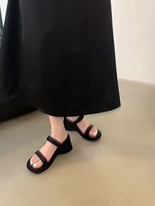 [Free Shipping] First Encounter Jisong Cake Sole WomenS Sandals Summer 2026 New Style Height-Increasing Elegant Slippers For Petite Women