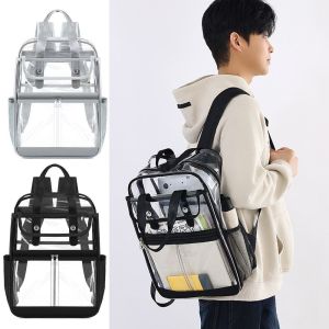 NEXASHOP Large Capacity Transparent Backpack Luxury Designer Versatile Waterproof Shoulders Bag Fashion Visible Backpacks Outdoor Sports