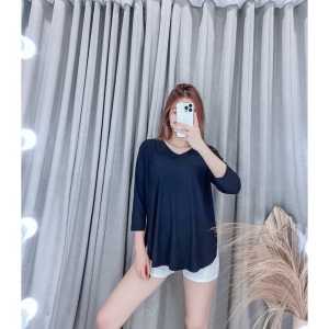 (GRATIS ONGKIR) Kaos Polos Wanita Lengan Panjang 7/8