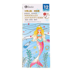 สมุดระบายสี หนังสือระบายสี พร้อมสีในตัว หนังสือภาพ สมุดระบายสีน้ำ ฟรีพู่กัน สีน้ำ