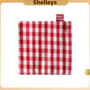 [Shelleys] ที่รองแก้วผ้า1 2ชิ้นแผ่นรองแก้วผ้าฝ้ายบริสุทธิ์แผ่นรองแก้วแผ่นฉนวนกันความร้อนตกแต่งโต๊ะในครัว