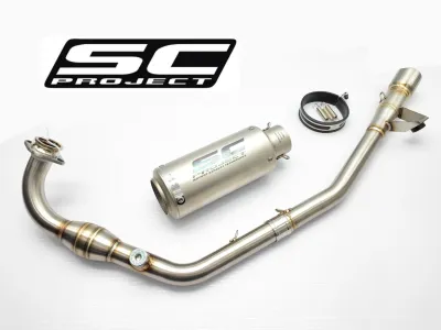 Exhaust SC Project FZ150 Yamaha Full System Tabung Muffler FZ150I Carbon Fiber Manifold Ekzos Accessories Link Pipe