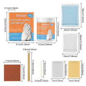 3D Hands Mold Casting 50g Kit – Clone Powder Model Powder Valentines Day Couple Hand Model Baby 3D DIY Hand & Foot Print Model Set