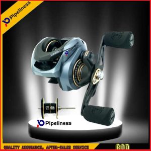 【COD】Pipeliness Baitcasting Reel 8kg Max Drag 18+1 Bearings 7.2:1 Gear Ratio Metal Line Cup Baitcasting fishing Reels GREY Zinc alloy bearings